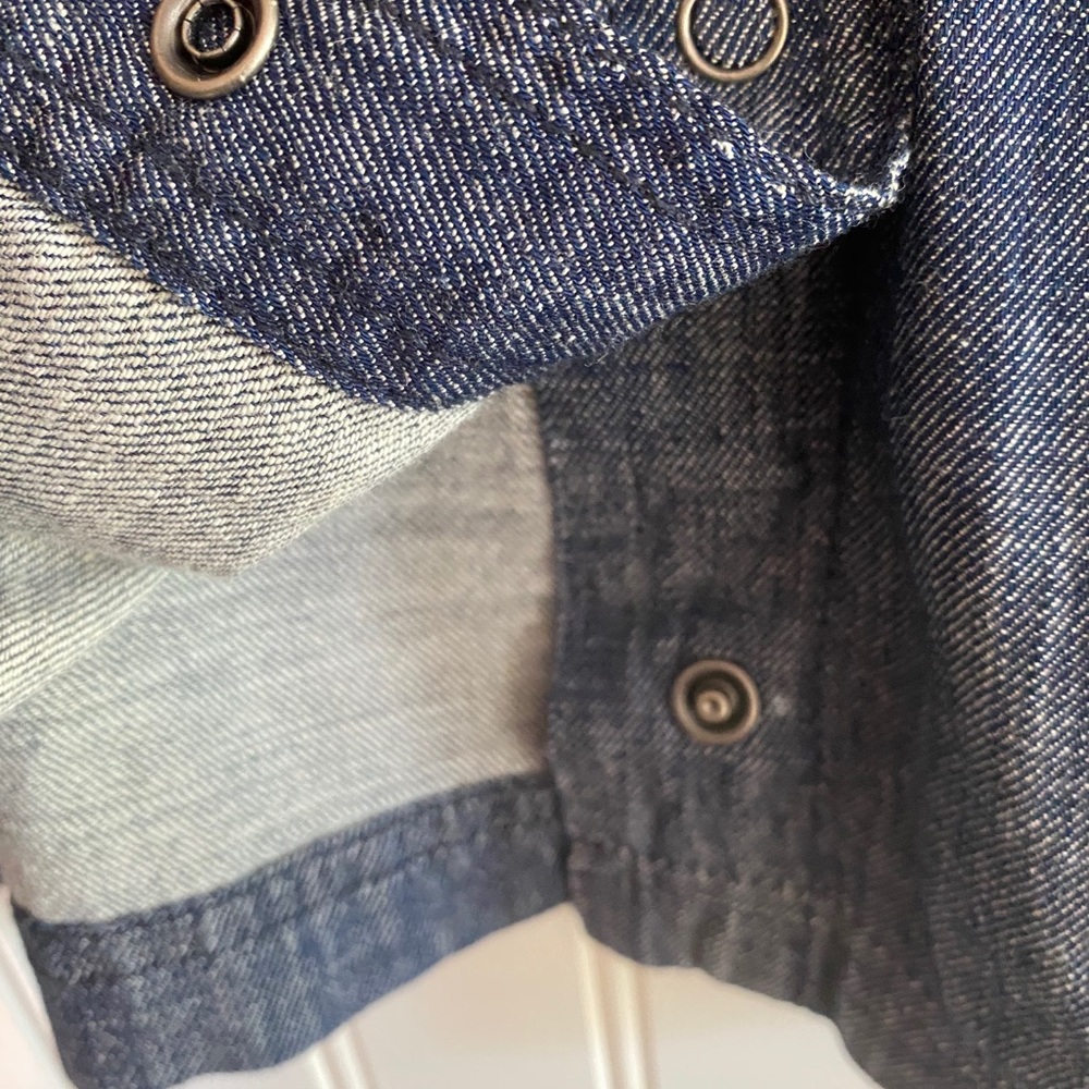 Lucky Brand True Indigo peplum top SIZE SMALL - Picture 4 of 8